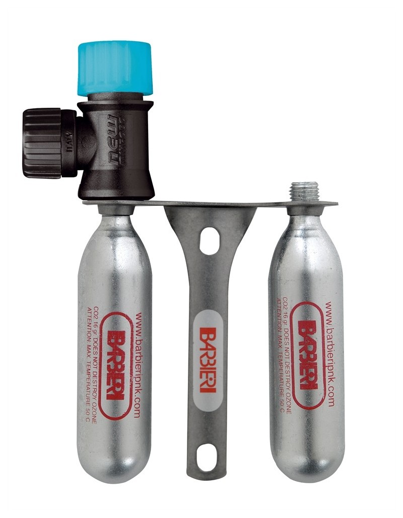 PORTA BOMBOLETTE CO2 KLIPPO BARBIERI+2 BOMBOLETTE CO2 16g+1 DOSATORE MIKROBO