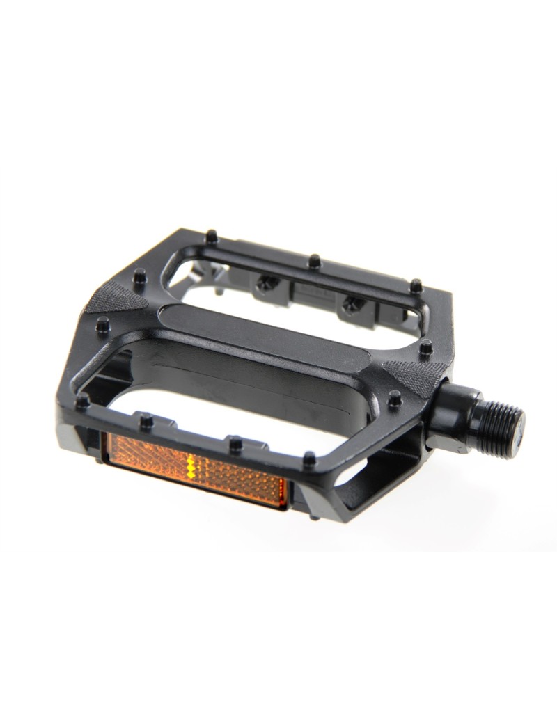PEDALI MTB FLAT 155 COLORE NERO 444g LA COPPIA 13X10X2.5cm