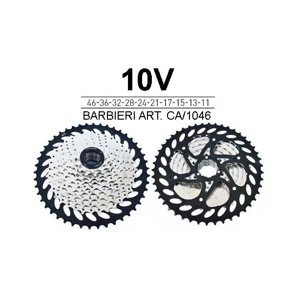 10 SPEED ALLOY CASSETTE 11-46 TEETH SRAM AND SHIMANO COMPATIBLE