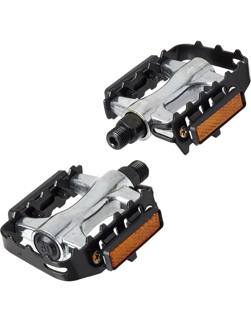 PEDALI MTB SU SFERE COLORE SILVER BLACK 248g LA COPPIA 9X7X2cm