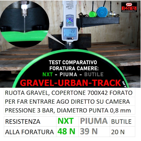 PIUMA TUBE ULTRALIGHT IN TPU GRAVEL  700X35-45  WEIGHT 49G MADE IN ITALY 100%