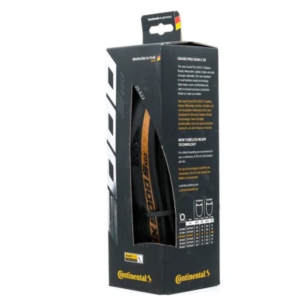 CONTINENTAL GP5000 TR TUBELESS READY RACING TIRE 700X28 BLACK/BROWN