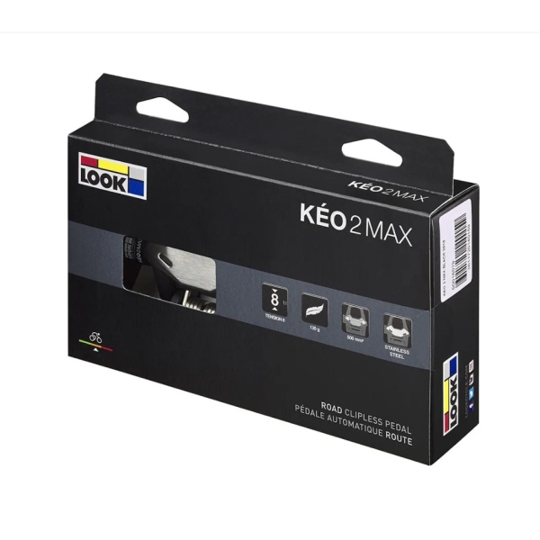 LOOK PEDALS KEO 2 MAX BLACK 260g PER PAIR 10X8.5X3cm