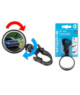 Very stable and adjustable rear-view mirror, with universal strap