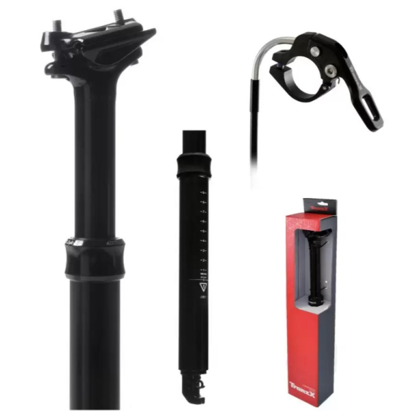 MTB aluminun adjustable seatpost 31.6 brand TRANZ-X 31.6 x 410mm Excursion 120mm
