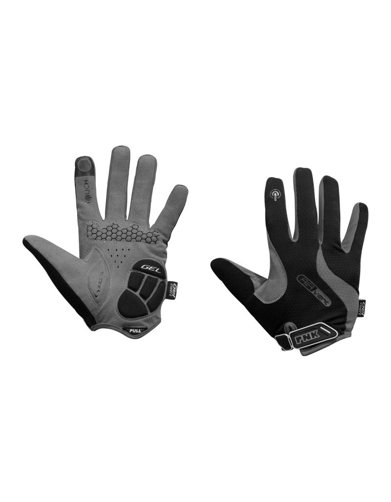 GUANTI MTB TOUCH SCREEN COLORE NERO E GRIGIO
