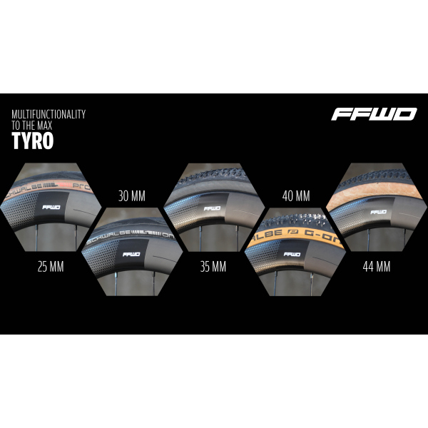FFWD TYRO II GRVL/RACE CARBON WHEELSET DISC BRAKE, SHIMANO HG