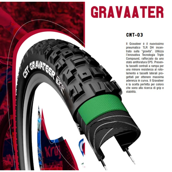 CST GRAVATEER 29X2.5 DH TUBELESS TRIPLE COMPOUND TIRES