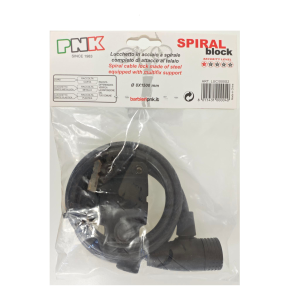 ECONOMIC SPIRAL BIKE LOCK FOR SHORT STOPS