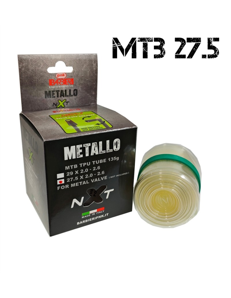 CAMERA MTB METALLO TPU PER VALVOLA IN METALLO ( non inclusa ) 27.5X2.0-2.6  130g