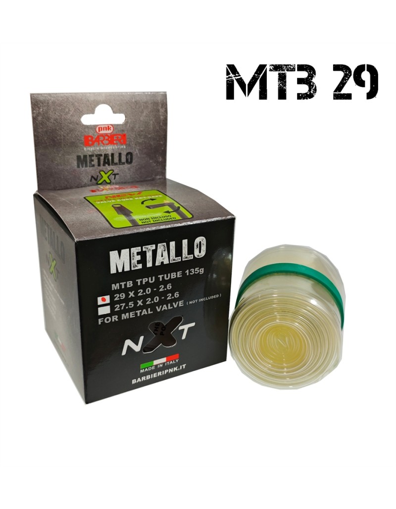 CAMERA MTB METALLO TPU PER VALVOLA IN METALLO ( non inclusa ) 29X2.0-2.6  135g