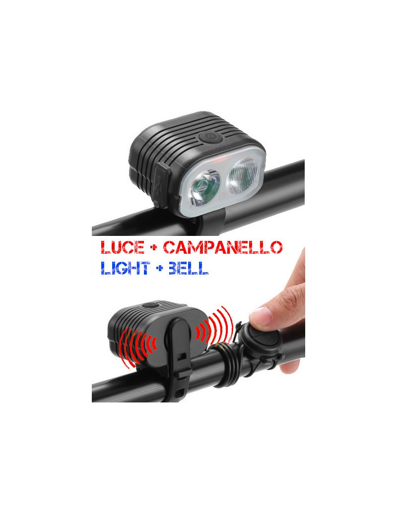 POTENTE CAMPANELLO ELETTRONICO 5 suoni 120 dB + LUCE 150 LUMENS 5 funzioni