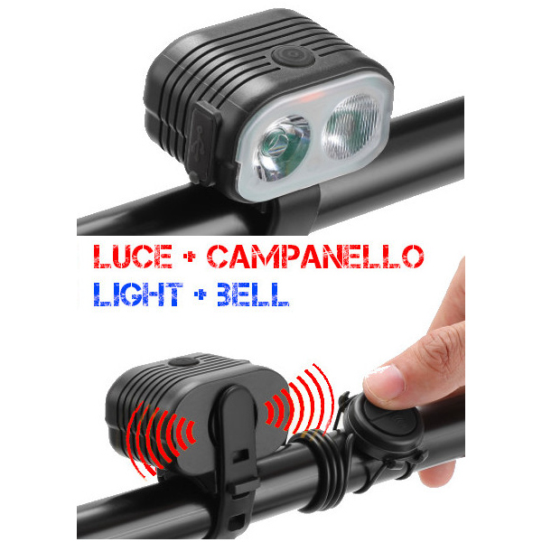 POTENTE CAMPANELLO ELETTRONICO 5 suoni 120 dB + LUCE 150 LUMENS 5 funzioni