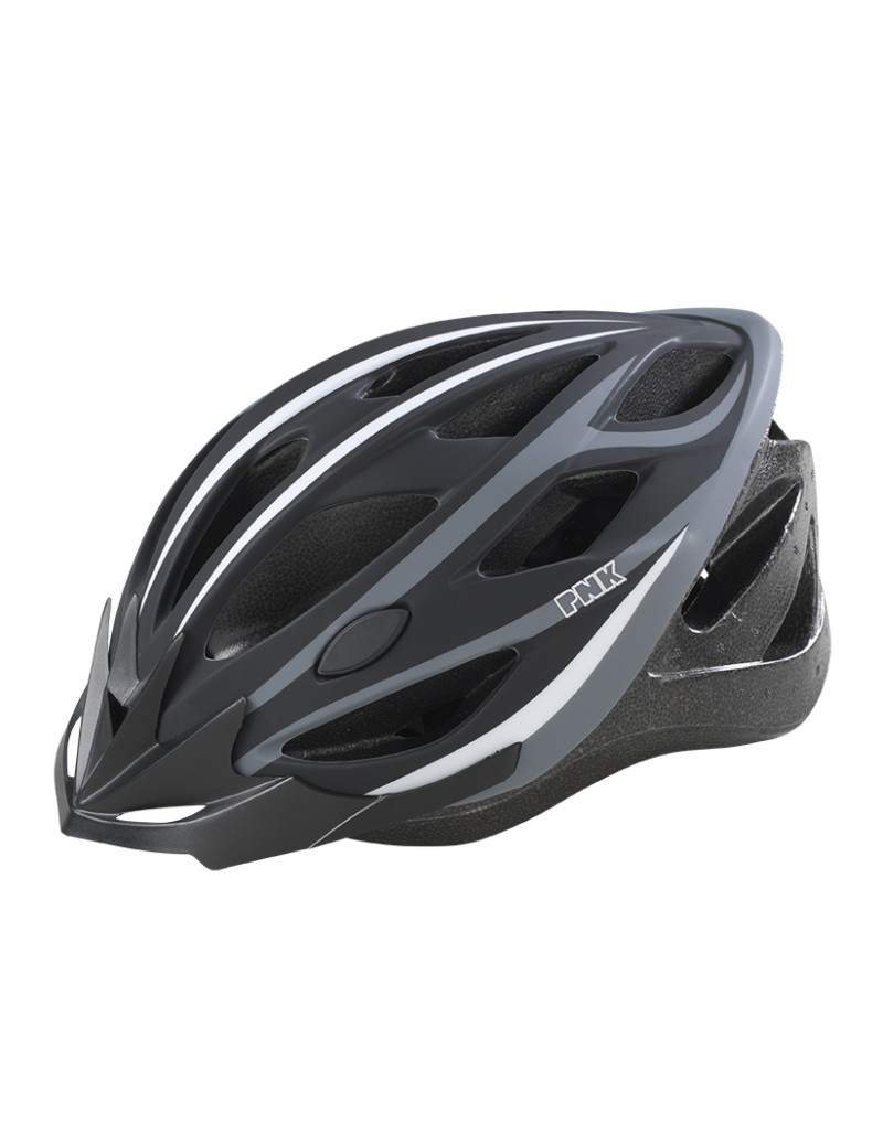 CASCO BICI ADULTO NERO GRIGIO BIANCO PESO 250g taglia M/L 58-61