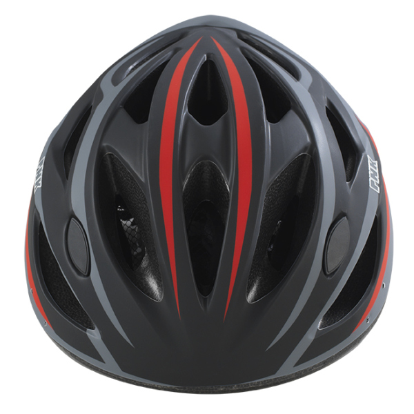 CASCO BICI ADULTO NERO GRIGIO ROSSO PESO 250g taglia M/L 58-61