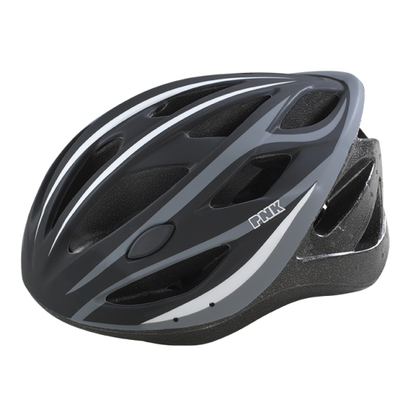 CASCO BICI ADULTO NERO GRIGIO BIANCO PESO 250g taglia M/L 58-61