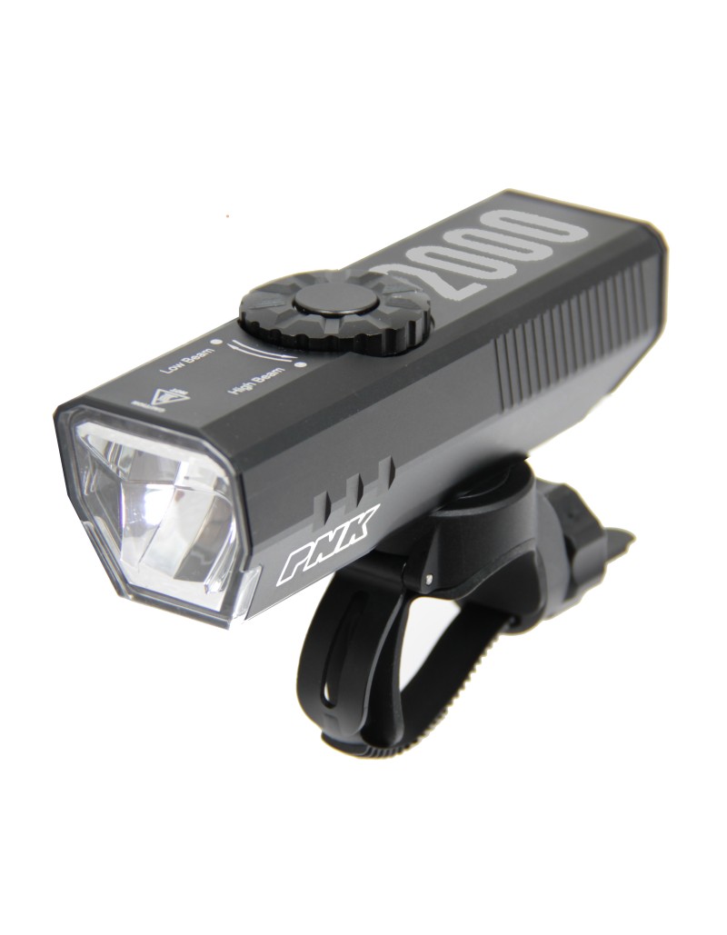 LUCE BICI ANTERIORE 2000 LUMEN CON BATTERIA INTEGRATA RICARICABILE USB