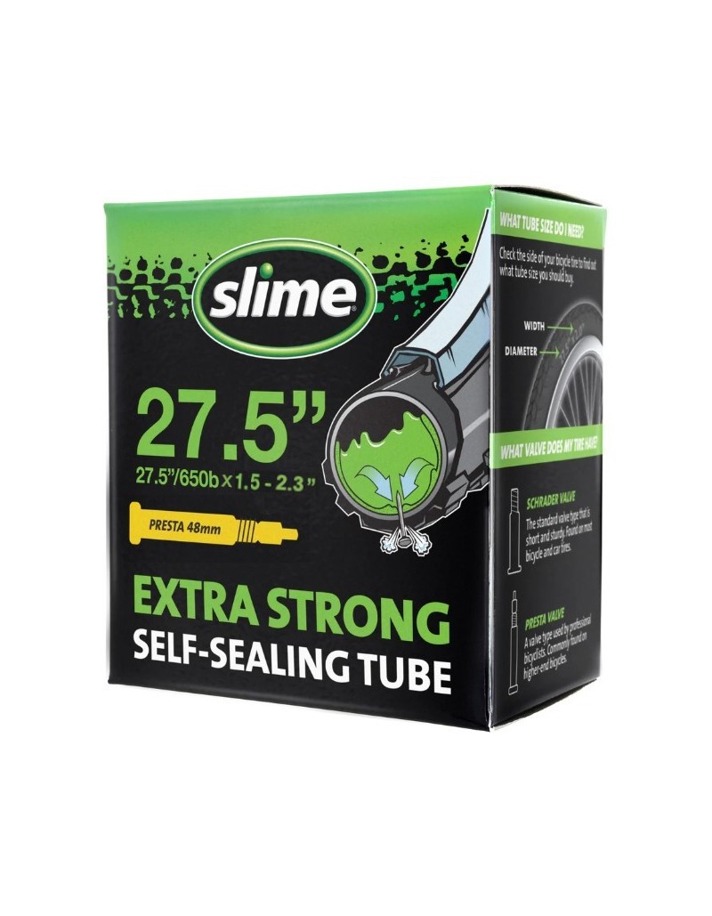 SLIME CAMERA D'ARIA MTB VALVOLA PRESTA 27.5x1.5 - 2.3