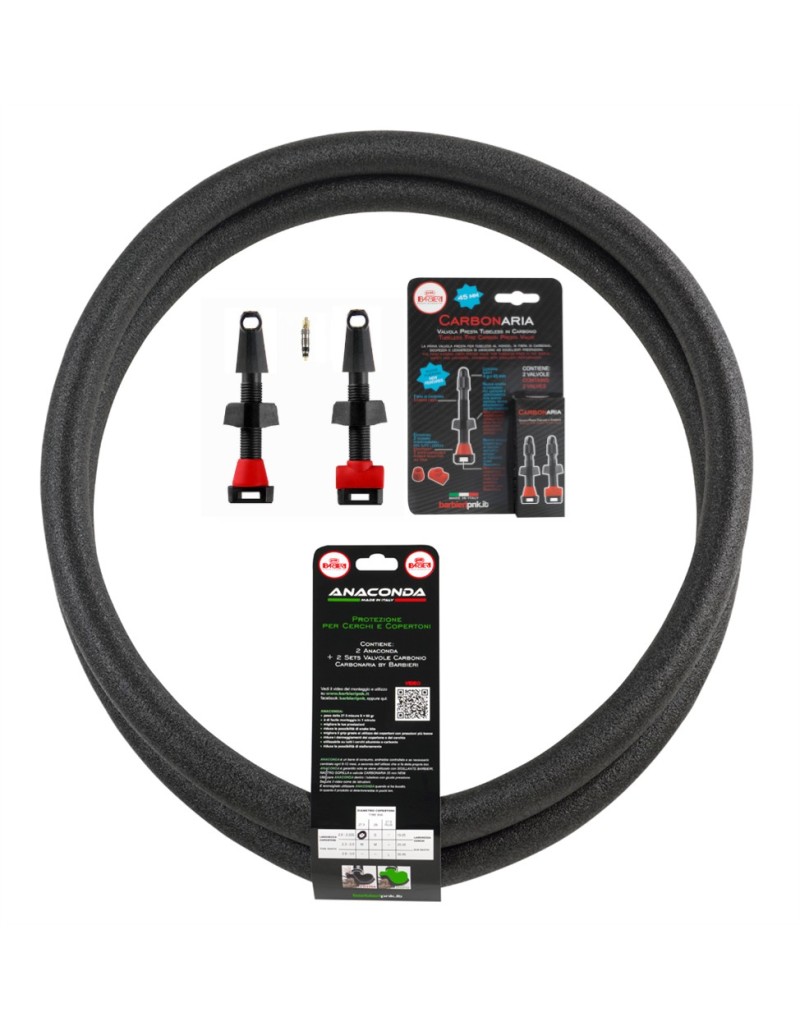 2 pz. INSERTI MOUSSE ANTIFORATURA TUBELESS GRAVEL ANACONDA 30mm diametro mousse