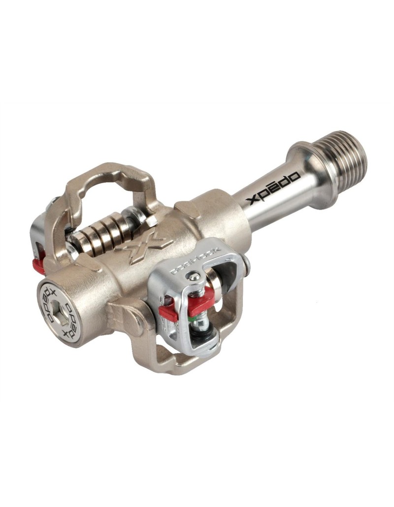 PEDALI TITANIO XPEDO MTB M-FORCE 8 COLORE SILVER 215g LA COPPIA 5X6X3cm