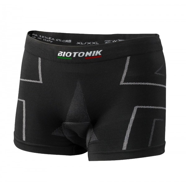 BOXER BICI IMBOTTITO CON FONDELLO NERO BIOTONIK