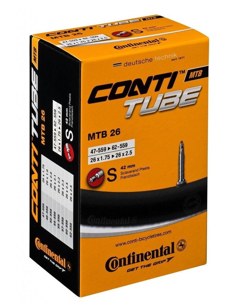 CONTINENTAL CAMERA D'ARIA  MTB IN BOX 26X1.75-2.5 Presta 42 mm